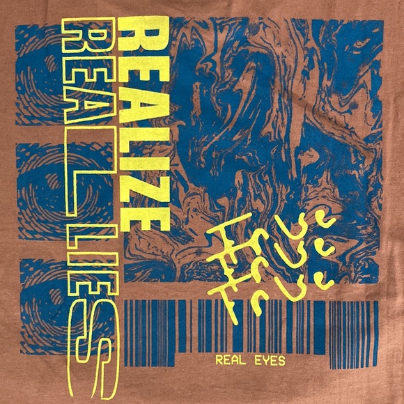 Men’s Brooklyn Cloth Mfg. Co. Dusty Rose Real Eyes Graphic T-Shirt - Picture 10 of 14